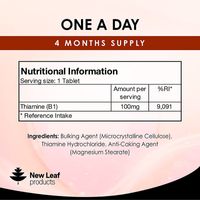 New Leaf Vitamin B1 Thiamine